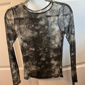 Sheer long sleeve shirt
